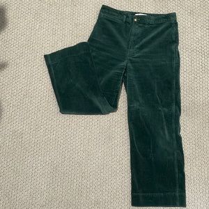Madewell Velvet Pants | Size 27 | Forrest Green